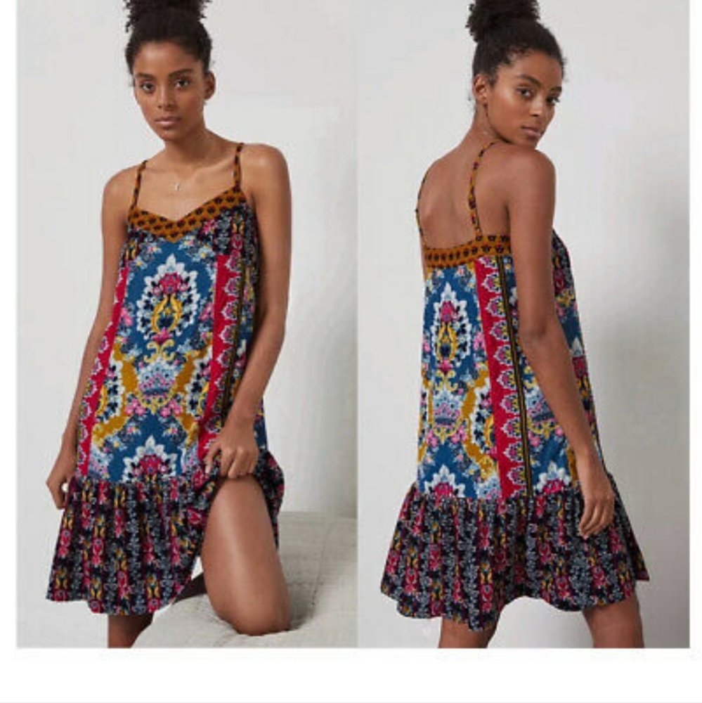 Anthropologie Zadie velvet slip dress